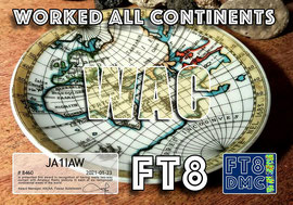 WAC  ６大陸FT8版
