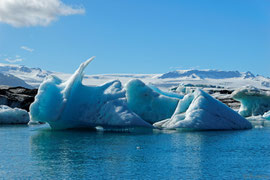 Eisformationen in der Jökulsárlón Glacier Lagoon 