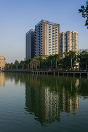 Blick zum modernen Yangon
