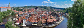 Blick auf die Altstadt von Český Krumlov (Krumau)