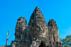 Bodhisattva (Erleuchtungswesen) über einem der vier Stadttore von Angkor Thom 