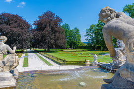 Brunnen im Garten vom Schloss in Český Krumlov