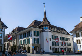 im 15. Jahrhundert erbaut - das 'Haus der Gesellschaft zu Pfistern', heute Hotel Krone 