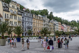 Karlovy Vary (Karlsbad), seit dem 19. Jahrhundert bekannt für die Thermalquellen