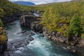 am Abiskojåkka Canyon im Abisko Nationalpark 