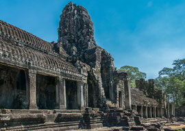 Angkor Thom ist noch nicht so weit wieder restauriert wie Angkor Wat