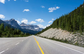 unterwegs auf dem Icefields Parkway 