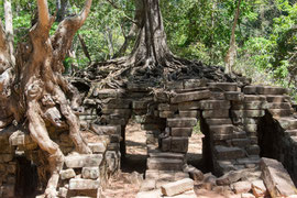 unterwegs in der Tempelanlage von Angkor Thom 