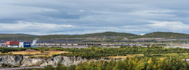 Kiruna, Blick auf den Bahnhof