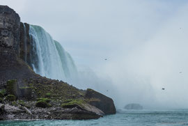 auf der Maid of the Mist unterwegs zum Horseshoe Falls