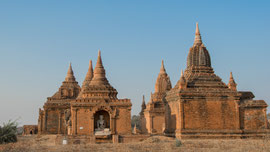 Die historische Königsstadt Bagan aus dem 12. und 13. Jahrhundert, mit über 2000 Tempeln und Pagoden, eine der grössten archäologischen Stätten Südostasiens (seit 2019 UNESCO-Weltkulturerbe)