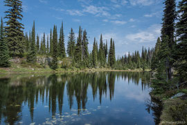 am Heater Lake, dem schönsten (kleinen) See am Revelstoke