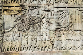 Wandrelief in Angkor Thom 