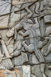 Wandrelief in Angkor Thom 