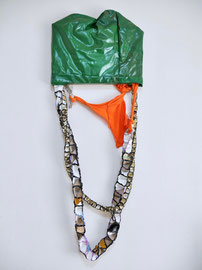 Leather Shoulder 2022  Mixed-media  Oil Color, Paint , Pate , Vinyl ,Cloth on Canvas cloth  1350x500x120mm