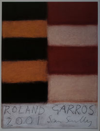 KP 52, Roland Garros Tennistunier 2001 -  Farboffset von Sean  Scully, Blattgrösse 75 x 56,5 cm; Preis 38,-  EUR