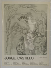 KP 25, Jorge Castillo (geb. 16.06.1933) - Surreale Komposition Farblithografie, entstanden anlässlich der Ausstellungen 1978, in gutem Zustand; Blattgröße: 76,0 x 56,0 cm; Preis: 38,- EUR