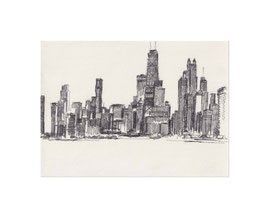 Chicago Drawing_31, 2025, Bleistift auf Papier, 14,8 x 21 cm
