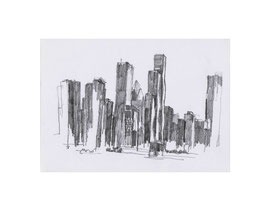 Chicago Drawing_35, 2025, Bleistift auf Papier, 14,8 x 21 cm