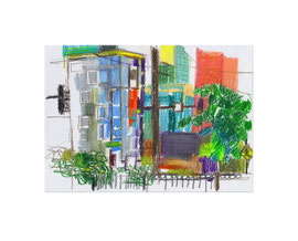 ohne Titel, Sep 2022, Ölkreide auf Papier, 14,9 x 20,9 cm