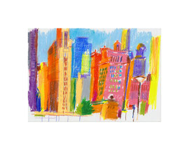 ohne Titel, Sep 2022, Ölkreide auf Papier, 14,8 x 21 cm