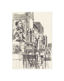 Chicago_3, 2025, Bleistift auf Papier, 21 x 14,8 cm