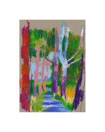 ohne Titel, 2022, Ölkreide auf Papier, 21 x 15 cm
