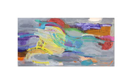 2013, Pigmente und Binder auf Leinwand, 100 x 200 cm