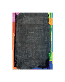 2003, Collage (Pigmente und Binder auf Papier auf Holz), 59 x 42 cm