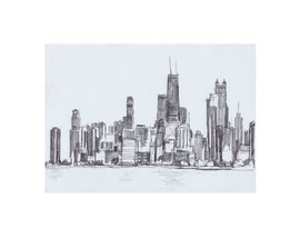Chicago Drawing_52, 2025, Bleistift auf Papier, 14,8 x 21 cm