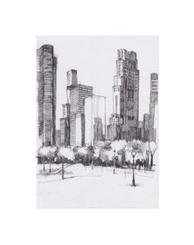Chicago_6, 2025, Bleistift auf Papier, 21 x 14,8 cm