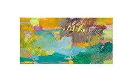 2026, Pigmente und Binder auf Baumwolle, 45 x 90 cm