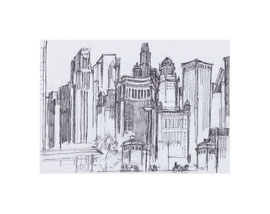 Chicago Drawing_64, 2025, Bleistift auf Papier, 14,8 x 21 cm