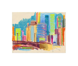 ohne Titel, Sep 2022, Ölkreide auf Papier, 16,8 x 22 cm