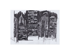 Chicago Drawing_50, 2025, Bleistift auf Papier, 14,8 x 21 cm