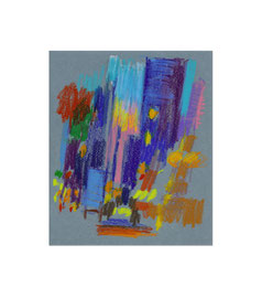 ohne Titel, Sep 2022, Ölkreide auf Papier, 19,3 x 16,2 cm