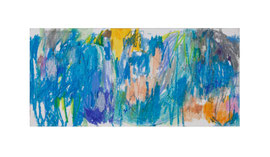 Papillon_4, 2026, Ölpastell auf Karton, 11,5 x 24,5 cm