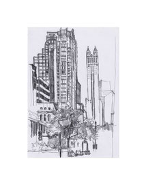 Chicago_20, 2025, Bleistift auf Papier, 21 x 14,8 cm