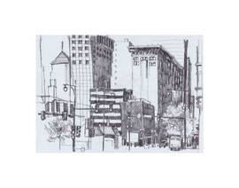 Chicago Drawing_43, 2025, Bleistift auf Papier, 14,8 x 21 cm
