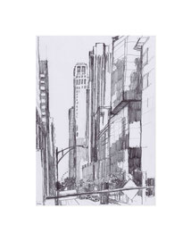 Chicago_21, 2025, Bleistift auf Papier, 21 x 14,8 cm