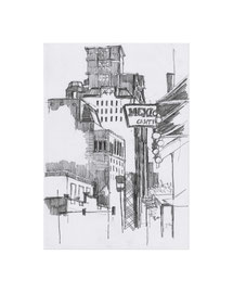 Chicago_10, 2025, Bleistift auf Papier, 21 x 14,8 cm
