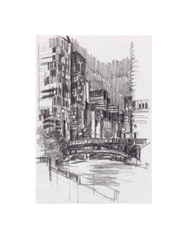 Chicago_17, 2025, Bleistift auf Papier, 20,8 x 14,3 cm