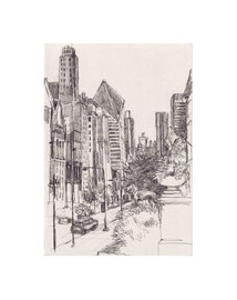 Chicago_14, 2025, Bleistift auf Papier, 21 x 14,8 cm