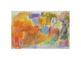 Papillon_21, 2026, Ölpastell auf Karton, 11,5 x 17,5 cm