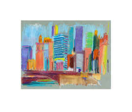 ohne Titel, Sep 2022, Ölkreide auf Papier, 16,5 x 21,8 cm