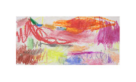 Papillon_12, 2026, Ölpastell auf Karton, 11,5 x 24,5 cm