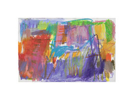 Papillon_19, 2026, Ölpastell auf Karton, 11,5 x 17,5 cm