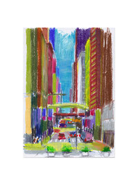 ohne Titel, Sep 2022, Ölkreide auf Papier, 21 x 14,8 cm