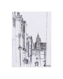 Chicago_19, 2025, Bleistift auf Papier, 21 x 14,8 cm