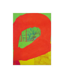 2003, Collage (Pigmente und Binder auf Papier auf Holz), 85 x 64 cm